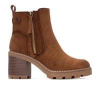 Xti Refresh Tronchetti Carrarmato Con Cerniere Marrone - Donna Scarpe Tronchetti