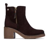 REFRESH SCARPE DONNA STIVALETTI CON TACCO MEDIO LARGO 176251 MARRONE IN CAMOSCIO
