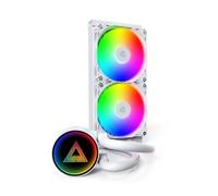MONTECH Lightflow ARGB 240 White - Raffreddatore CPU liquido ultra-silenzioso, pompa 3100 giri/min, tripla ventola silenziosa, radiatore ad alta efficienza per una dissipazione del calore superiore