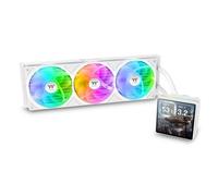 Thermaltake TH360 V3 Ultra ARGB | Raffreddamento ad acqua all-in-one | Display LCD TFT da 3,95" | Testa della pompa girevole | ventola a telaio singolo | Snow