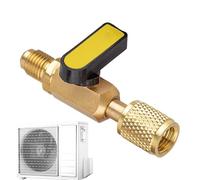 Refrigerant Charging Valve, AC Brass Connector, HVAC Service Tool, High Pressure Air Conditioning Valve For Home Apartment Hotel Easy Installation Leak Resistant, Maintenance Equipment