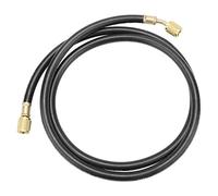 Refrigerant Hose High Pressure Durable Air Conditioning Fluoride Tube for Coolant Refrigerant Adding Tool 1/4SAE Interface Black 150x1.5cm