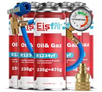 Refrigerante EISFRO 5x R1234yf Gas di Ricambio Climatizzatore Kit con Tubo