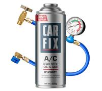 Refrigerante sostitutivo CARFIX R1234yf per climatizzatori automobilistici - 1 confezione 3 in 1, 235 g + tubo flessibile sotto pressione per impianti che utilizzano il refrigerante R1234yf