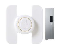 Refrigerator Child Lock, Baby Safety Latch, Adhesive No-Drill Lock, Secure Door and Drawer Protection, Ampia Applicability, Home and Clinic Use, 2,7 x 2,6 x 0,8 Inches, Single Pack