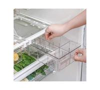 Refrigerator drawer, retractable refrigerator shelf support with partition, suitable for refrigerator partition of 30-44 cm Eight grids