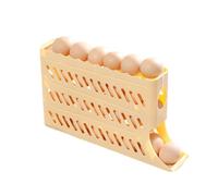 Refrigerator Egg Dispenser - Automatic Rolling Storage, Four Tier Container, High Capacity Fridge Organizer | Kitchen Breakfast Preparation, Ingredient Sorting Station, Space Optimization Design