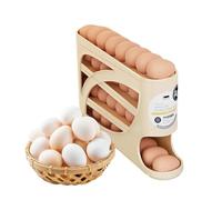 Refrigerator Egg Holder 4 Tier Rolling Dispenser, Dispensers Auto Tiers Stackable Space Saving Rack Feed Organizer Tray Compact Storage | Suitable Ideal Perfect for Kitchen Countertop Cabinet