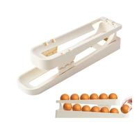 Refrigerator Egg Holder - Scrolling Egg Rack, Fridge Rolling Egg Container | Automatic Rolling Egg Dispenser, Automatic Rolling Space Saving Tray For Fridge and Countertop, Holds 13 Eggs