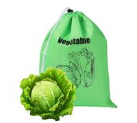 Refrigerator Lettuce Keeper, Fresh Tomato Holder, Produce Storage Pouch, Drawstring Vegetable Bag, Reusable Food Organizer for Home Kitchen Camping Use, Orange, Green, Yellow