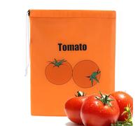 Refrigerator Lettuce Keeper, Fresh Tomato Holder, Produce Storage Pouch, Drawstring Vegetable Bag, Reusable Food Organizer for Home Kitchen Camping Use, Orange, Green, Yellow
