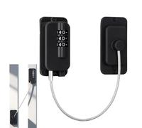 Refrigerator Lock - Window Safety Locks, Heavy Duty Combination Window Latch, Adhesive Black Lock For Fridge Door | For Kitchen Bathroom Bedroom Cabinets Drawers Closet Rv Storage Box