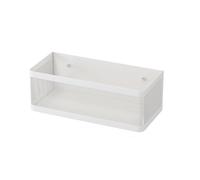 Refrigerator Magnetic Storage Rack Magnet Spice Rack Metal Magnetic Hanging Basket Wall Cabinet Multi-Functional Storage Box Basket Without Punching(White)