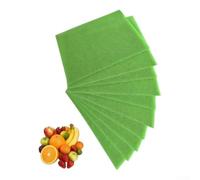 Refrigerator Mats 10-Pack Sponge per liner Green Refrigerator(380*300*3mm) | 10-pack green sponge liners, -inhibiting, keeps produce fresh, fits standard shelves, easy maintenance