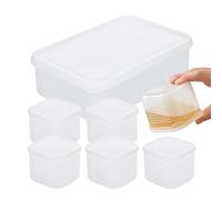 Refrigerator Organizer Food Storage Box Clear Fridge Keeper Container with Lid Vegetable Fruit Soup Bin Kitchen Portable Travel | Saver Perfect Suitable Ideal for Home Business Trip Outdoor Indoor