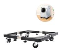 Refrigerator Pedestal - Adjustable Base with Mobile Wheels | Multi-Functional Washer Dryer Pedestal, Durable Fridge Stand, Fridge Holder, Washing Machine Stand, 40-56cm Expandable, 138kg Load