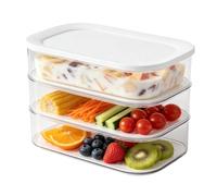 Refrigerator Storage Box, Clear Stackable Container, Refrigerator Fruit Box | Refrigerator Food Vegetable Saver for Flour Sugar Beans Tomatoes Lettuce