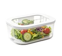 Refrigerator Storage Box with Lids - Clear Stackable Leakproof Drainable | Refrigerator Container Fruit Storage for Flour Sugar Beans | Tomatoes Lettuce Berry Refrigerator Storage Box with Lids Clear