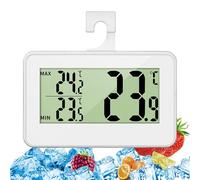 Refrigerator Thermometer - Keep Food Fresher & | Digital Fridge Thermometer With Max/Min Record & Large LCD | For Home Kitchens, Convenience Stores & Freezers, Waterproof, ℃/°F Converter, Magnet