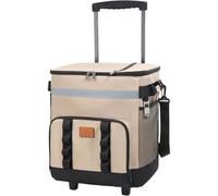 Refrigeratore con Ruote e Manette 35 Litri di Raffreddamento a rotolamento Pieghevole da 35 Litri con Chiusura con Cerniera Multipla Impermeabile per Spiaggia isolata per la Spiaggia da Picnic es