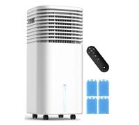 Refrigeratore d'aria mobile con 4 modalità di funzionamento e 3 livelli di ventola, timer (15 ore) e spegnimento automatico, grande serbatoio dell'acqua (7,5 l) per fino a 20 ore di raffreddamento