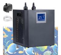 Refrigeratore per acquario, 1/3 HP, sistema di raffreddamento per acquari idroponici, con telecomando, display a LED, pompa dell'acqua a tubo, ideale per Axolotl, meduse e altro, 79 galloni