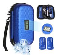 Refrigeratore per insulina, valigetta da viaggio, approvata TSA, dispositivo di raffreddamento diabetico per viaggi con termometro, indicatore di temperatura, refrigeratore, organizer per medicina,