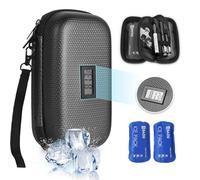 Refrigeratore per insulina, valigetta da viaggio, approvata TSA, dispositivo di raffreddamento diabetico per viaggi con termometro, indicatore di temperatura, refrigeratore, organizer per medicina
