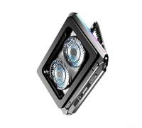 Refrigeratore per laptop con ventola turbo per gaming (D17) | Ventole Dual Core, 10 colori RGB, gioco intenso per sessioni, dissipazione ottimale del calore, design nero