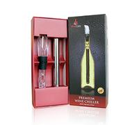 Refrigeratore per vino VINOCARE - Bastoncino Raffredda Bottiglia attiva e Decanter Aeratore con Beccuccio Antigoccia - Mantenere tutti i tuoi vini a temperatura ottimale