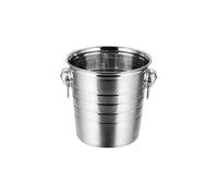 Refrigeratore Portatile in Acciaio Inossidabile con Comoda Maniglia, Secchiello for Il Ghiaccio a Due Orecchie, for Utensili da Bar e Vino(3L)