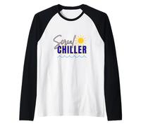 Refrigeratore seriale - Divertente Design Summer Chill Vibes Maglia con Maniche Raglan
