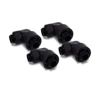 Refrigerazione Liquida Alphacool Racor ottone nero 1/4" 90° 4 pezzi
