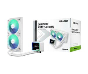 Refrigerazione Liquida AsRock Challenger 240 ARGB White 240mm 2 Ventole Digitali