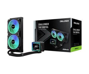 Refrigerazione Liquida Asrock CPC Challenger 240mm 2 Ventole ARGB Nero