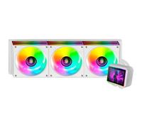 Mars Gaming ML-VISIONII360 Raffreddamento Liquido AIO 600W TDP, Schermo IPS 2,8" 360º, Pompa 4ª Gen Opti-Chamber con Base in Rame e Microcanali, 3x Ventole 120mm ARGB Infinity Mirror, Bianco
