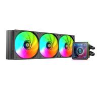 Mars Gaming ML-VISIONPRO360, Raffreddamento a Liquido AIO, TDP 600W, 3x Ventole ARGB 120mm FDB con Nucleo in Rame e Alluminio, Schermo LCD IPS 4” Rimovibile, Opti-Chamber 3a Generazione, Nero
