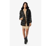 REFRIGIWEAR DONNA PIUMA PIUMINO PELLICCIA LONG MEAD FUR JACKET NERO GIUBBINO