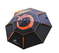 Refue Ombrellone da Spiaggia da pesca pieghevole 200cm Inclinabile Protezione UV Antivento Ombrello Parasole da Esterno grande per mare portatile(Nero) (Size : 260cm/8.5ft)