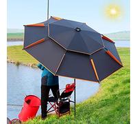 Refue Ombrellone da Spiaggia Portatile in Alluminio Protezione Solare per Giardino Pesca Ombrello Parasole da Esterno Inclinabile con Ancoraggio Resistente (Size : 260CM/8.5ft)