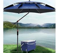 Refue Ombrellone da Spiaggia Protezione UV Grande Altezza Regolabile 2.4/2.5 M Alto Ombrellone da Giardino, da Mare, da Sole, Pesca,Doppio Telo Ventilato Portatile Resistente (Size : 240CM)