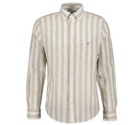 GANT - Reg Cotton Linen Stripe Shirt Beige - Abbigliamento XXL Beige