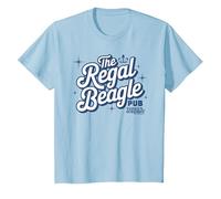 Regal Beagle Pub Retro Three's Company - Officially Licensed Maglietta, Bambini, Celeste, 10 Anni