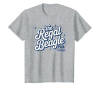 Regal Beagle Pub Retro Three's Company - Officially Licensed Maglietta, Bambini, Grigio Melange, 3 Anni