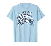 Regal Beagle Pub Retro Three's Company - Officially Licensed Maglietta, Uomo, Celeste, 3XL