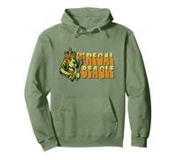 Regal Beagle Vintage Three's Company Retro Dog King Logo Felpa con Cappuccio