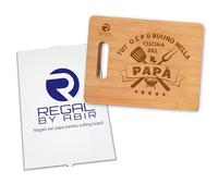 REGAL BY ABIR Unique Dad Gift Idea - Custom Engraved Bamboo Cutting Board for Father’s Day or Holidays