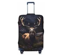 Regal Cervo nella Foresta Bagagli da Viaggio Coperture Elastiche Coperture Protettive per Bagagli 45-81 cm, Nero , M