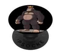 Regal Gorilla indossa una corona per uno stile forte PopSockets PopGrip Adesivo