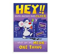 Regal Publishing Biglietto di auguri umoristico divertente con topolino Hey older - 17,8 x 12,7 cm